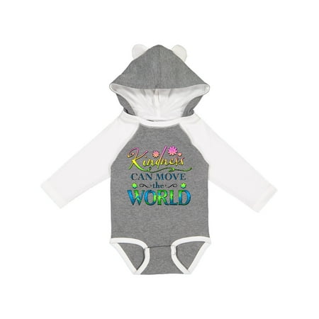 

Inktastic Kindness Can Move the World- with flowers Gift Baby Boy or Baby Girl Long Sleeve Bodysuit