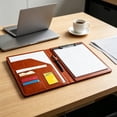 thumbnail image 2 of AYktou A4 Portfolio Folder with Clipboard, Faux Leather Business Portfolio Folder Binder with Notepad and Pen, File Legal Document Organizer with Pockets & Writing Pad, Conference Legal Pad Holder, 2 of 6