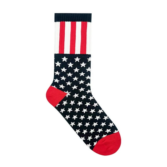 Women's American Flag Socks Gift for Her Women American Flag Socks Patriotic Gifts Women Crew Socks Striped Socks Novelty Sock