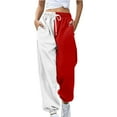 thumbnail image 2 of Pxiakgy Sweatpants for Womens Loose Breathable Color Blocking Gradient Side Pockets Leg Opening Drawstring Casual Pants Baggy Lounge Pants Workout Gym Active High Waisted Comfy Joggers for Women, 2 of 4