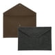 thumbnail image 1 of 2 Piezas de Carpetas de Fieltro, Carpeta de Sobre A4 Bolsa de Almacenamiento de Documentos con Cierre de Botón (Marrón Oscuro/Gris), 1 of 7