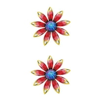 WORGEOUS 2pcs Iron Flower Wall Decoration Metal Flower Wall Art Small Metal Flower Decor Metal Wall Art For Outdoor And Indoor Delicate Metal Wall Flower