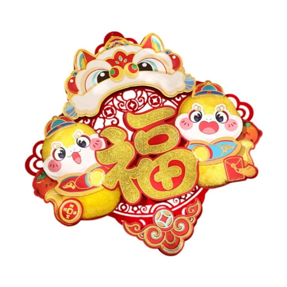 Rongfmy Chinese New Year Decorations 2025 3D Home Lunar New Year Door Stickers A