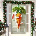 thumbnail image 2 of Stijggn Easter Banner Holiday Front Door Cover Happy Easter Door Cover Decorations, Easter Bunny Egg Floral Decorative Front Door Cover Decor for Front Door Indoor Outdoor, 2 of 6