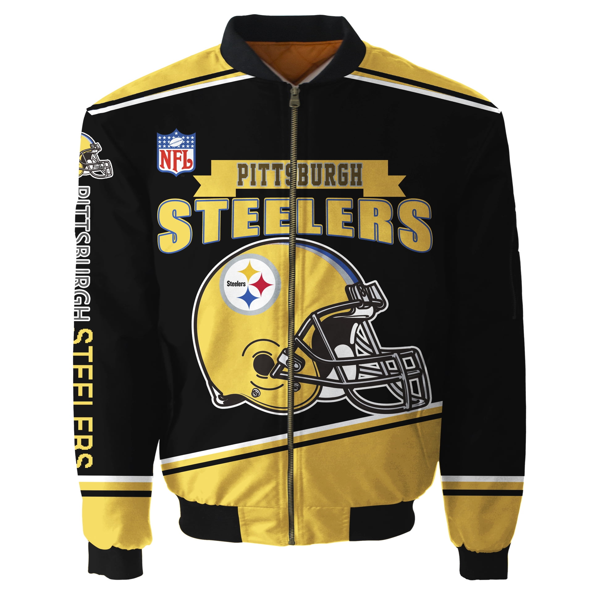 PITTSBURGH STEELERS Men's Lightweight Bomber Jacket Size: S-5XL