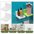 thumbnail image 2 of NICEXMAS 1Set Adhesive White Wall Plant Shelf for Small Flowerpot Storage and Display, 2 of 6