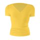 thumbnail image 5 of Camiseta de manga corta y cuello en V lisa para mujer, poliéster y spandex, estilo informal y sexy, tallas S-XL, 5 of 5