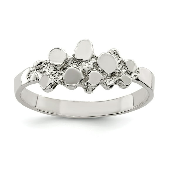Sterling Silver Nugget Ring - Size 6