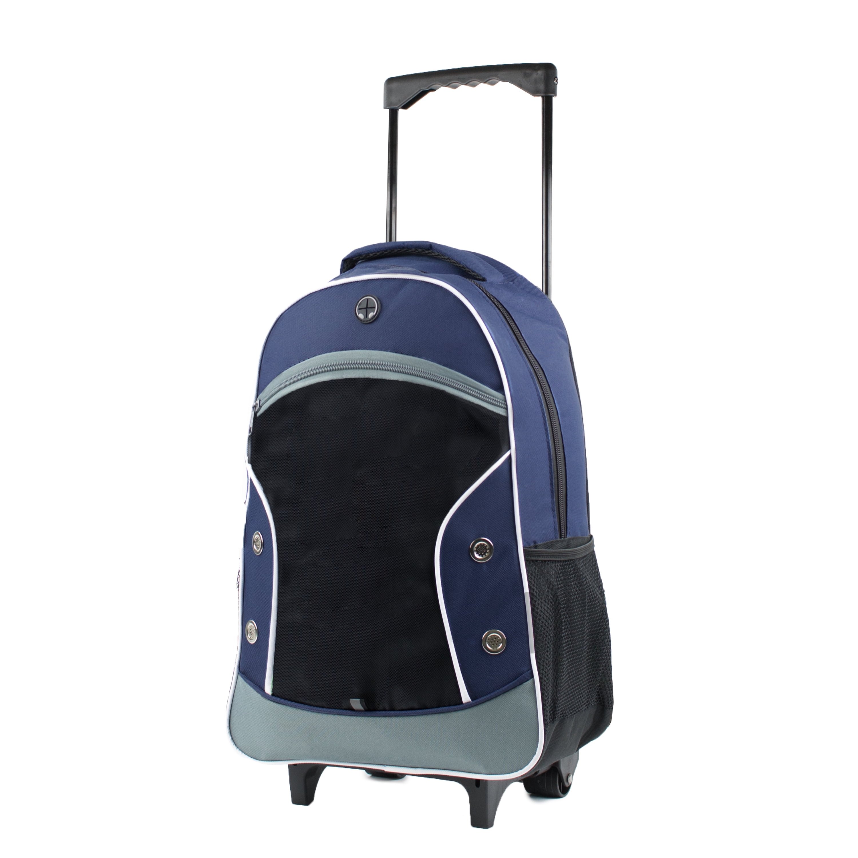 DualTone 20 in. CarryOn Navy/Black Rolling Backpack
