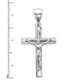 thumbnail image 4 of 925 Sterling Silver Extra Large Diamond Cut Crucifix Pendant for Necklace, Hip Hop Jewelry Catholic Gift, 4 of 5