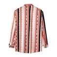 thumbnail image 3 of Camisas Manga Larga Hombre Camisa con estampado multicolor de otoño e invierno para hombre Blusa informal de manga larga con cuello vuelto (Red, S), 3 of 7