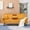 Orange, variant on CARZZI LIFE Convertible Folding Futon Sofa Bed with Metal Legs & 2 Cupholders, Modern New Upholstered Couch Loveseat Sleeper, Folding Couches Bed, Removable Armrests for Small Spaces (Grey)