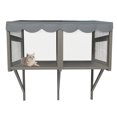 thumbnail image 6 of Cat Catio, Window Box Enclosure for Indoor Cats, Wooden Window Perch House, All Weather Comfortable Outdoor Haven for Pets, Expandable for Multi Kittens, Gray, 6 of 6