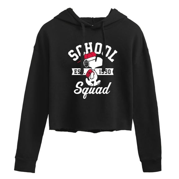 Peanuts - Snoopy School Squad  - Juniors Cropped Pullover Hoodie