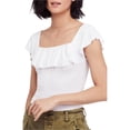thumbnail image 1 of Free People Womens Last Call Basic T-Shirt, White, Large, 1 of 2