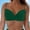 Green, variant on Women Back Stainless Steel Hooks Swimwear Tops Underwire Full Coverage Bikini Top Push Up Swim Crop Top Tie Back Bathing Suit Tops
