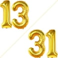 thumbnail image 2 of , Giant Gold 13 Balloon Numbers - 40 Inch | 13 Number Balloon for 13th Birthday Decorations for Boys | Thirteen balloon Numbers for 13th Birthday decorations for Girls, 2 of 4