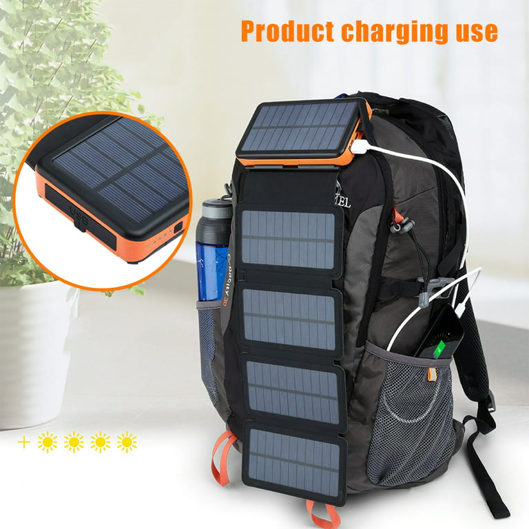 26000mAh Portable Solar Power Bank Dual USB Output External Battery Charger