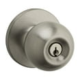 thumbnail image 1 of Weiser Safe Lock Regina Satin Nickel Exterior Door Knob/Entry Door Handle with Key, 1 of 4