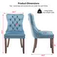 thumbnail image 2 of Bocarali Modern Upholstered Dining Chairs Set of 2, 2 Velvet Kitchen Dining Room Chairs with Nailhead Trim for for Living Room, Bedroom, 2 of 6