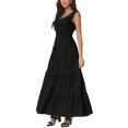 thumbnail image 4 of INSPIRE CHIC Women's Sleeveless Summer Dress Scoop Neck Casual Maxi Dress with Pockets S Black, 4 of 6