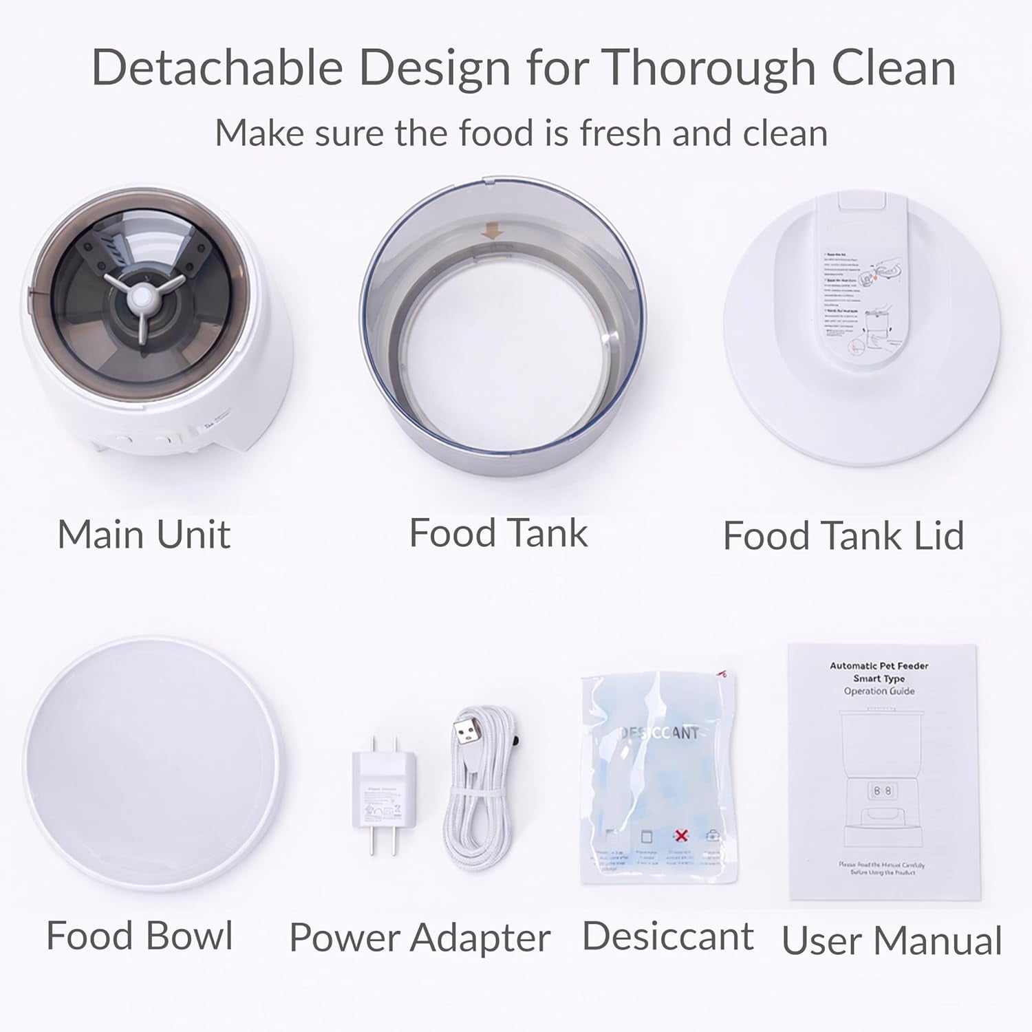 Waithem Wi-Fi Automatic Pet Feeder with App Control for Cats and Dogs