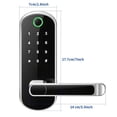 thumbnail image 2 of Serrure de Porte Intelligente à Empreinte Digitale avec Application, Télécommande, Wi-Fi Sans Clé, Serrure à Écran Tactile Numérique NFC, IP67, Étanche, avec 2 Cartes IC, Résistante à la Corrosion, 2 of 6