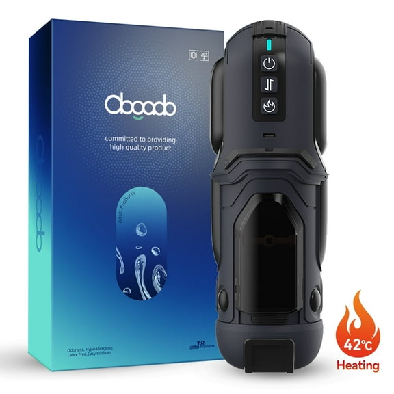 Obgado Heating Male Stroker Automatic Male Masturbator Adult Toy with 9 Vibrating & 5 Thrusting Adult Male Sex Toys for men