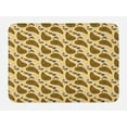 thumbnail image 1 of Paisley Bath Mat, Continuous Eastern Motifs Floral Ornaments Vintage Illustration, Plush Bathroom Decor Mat with Non Slip Backing, 29.5" X 17.5", Caramel Beige, by Ambesonne, 1 of 2