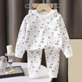 thumbnail image 2 of TOWED22 Boys Clothes Boy Outfits 2-Piece Long Sleeve Sweatshirt Tops and Pants Fall Winter Outfits Set Size:0-9 M,Color:Grey, 2 of 7