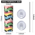 thumbnail image 3 of Pioneer Flower Floral Print Pattern 20oz Skinny Tumbler with Straw & Lid, Double Wall Vacuum Insulated Cup, Leak-Proof, Cup Holder Friendly, Hot 6H Cold 12H, 3 of 6