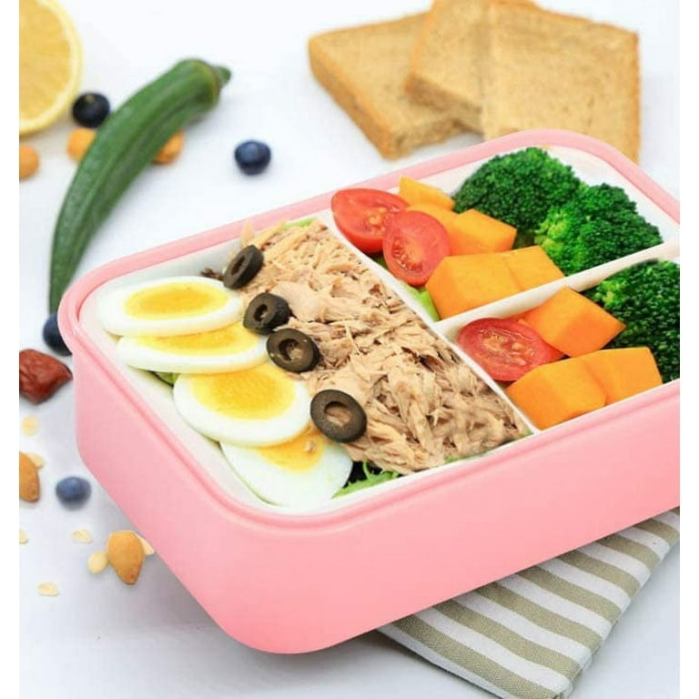 Leyso TO-JH333 33oz Three Compartments Bento Box Food Container with C