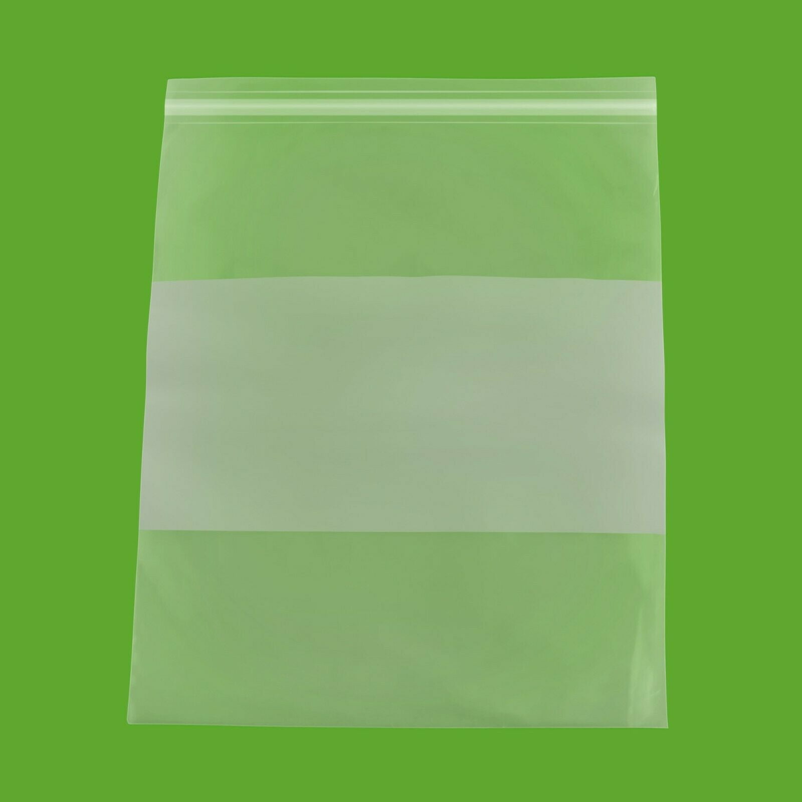 10000 10x13 White Block Reclosable Zipper Zip Lock Plastic Bags Clear 2