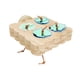 thumbnail image 3 of Comedero de madera para pájaros, juguete para masticar loros, soporte interactivo para percha de pájaros cuadrado, 3 of 9