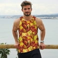 thumbnail image 6 of Fuzoiu Autumn Mosaic Maple Leaves Print Men's Workout Tank Tops,Sleeveless Gym Shirt Quick Dry,Fitness Bodybuilding T-Shirt,Muscle Athletic Workout Tee-4X-Large, 6 of 7