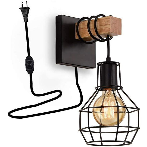 Plug in wall sconce dimmable deals