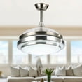thumbnail image 4 of 36'' LED Retractable Blades Ceiling Fan with Remote Control and Light Kit, 6-Speed Ceiling Fan with Reversile Blades, 4 of 11