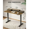 Electric Standing Desk with Double Drawers Height Adjustable 48"x24