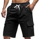 thumbnail image 1 of pstuiky Pantalones cortos de entrenamiento para hombre, Pantalones cortos de lino de verano para hombre, de color liso, con cintura elástica y bolsillo con cordón., 1 of 6