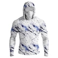thumbnail image 2 of Men's UPF 50+ Camo Sun Hoodie, Raglan Colorblock Long Sleeve Uv Protection Hooded Fishing Shirt, Lightweight Quick Dry Polyester Light Purple S, 2 of 5