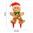 thumbnail image 2 of Dazzle Bright Christmas Outdoor Decorations, 2-Piece Lighted 2D Gingerbread Man, Pre-Lit Light Up Gingerbread Man Yard Display, 2 of 8