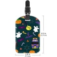 thumbnail image 6 of Square 2Pack PU Leather Halloween Cruise Luggage Tag with Privacy Cover and Name ID Tag for Travel Handbags Backpacks Luggage Tags, 6 of 6