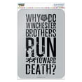thumbnail image 1 of Supernatural Winchesters Run Toward Death Home Business Office Sign, 1 of 4