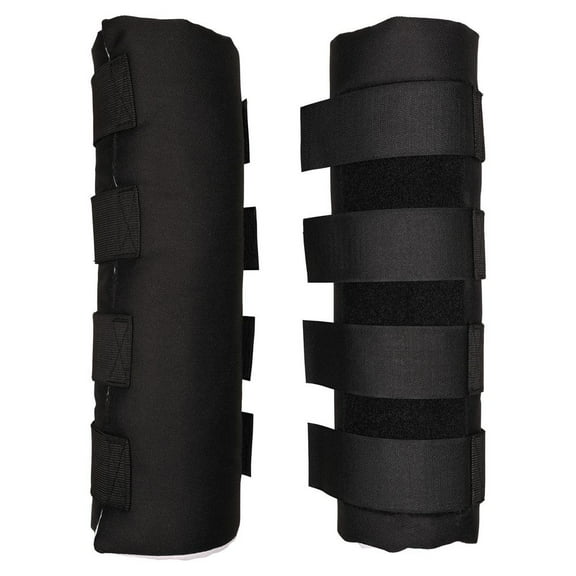 Dura-Tech Quick Wrap No Bow Leg Wraps for Horses | Sold in Pairs | Black | 12"
