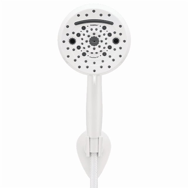 Oxygenics ETL Pommeau de Douche 51799 PowerBlast RV; à Main avec Tuyau de 72 Pouces; avec Réglage de Pulvérisation à 10 Fonctions; Sans Valve d'Arrêt; Diamètre Extérieur de 5 Pouces; Longueur de 9-3/4 Pouces; Blanc