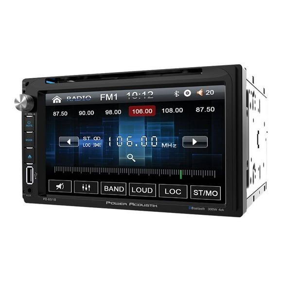Power Acoustik PD-651B - DVD receiver - display - 6.5" - touch screen - in-dash unit - Double-DIN