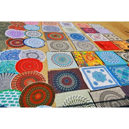 LAMINATED POSTER Color Map Of The World Rainbow Sarong Mosaic Poster Print 24 x 36