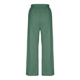 thumbnail image 6 of FAIWAD Womens Wide Leg Lounge Pants Elastic High Waist Palazzo Pant Casual Lightweight Trousers with Pocket, 6 of 7