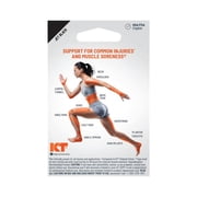 KT Tape Pro Ultra-Breathable Synthetic Kinesiology Tape, Jet Black, 20 Precut Strips