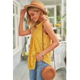 thumbnail image 2 of ABPHQTO Camiseta sin mangas con encaje amarillo para mujer, 2 of 5